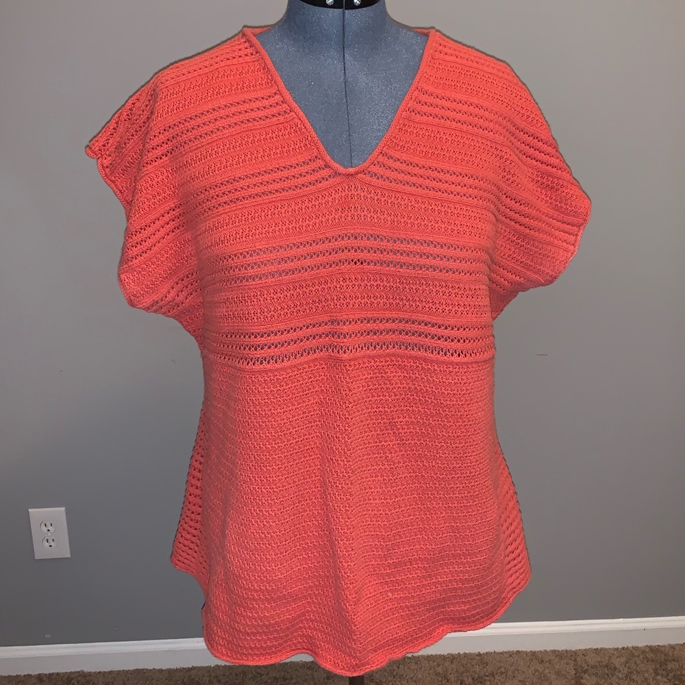 Calvin Klein boho orange sweater knit